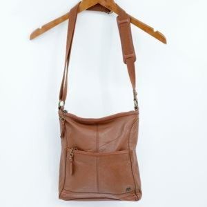 The Sak Iris Cognac Leather Crossbody Bag
